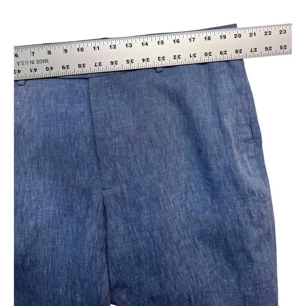 NEW Joseph Abboud 40x32 Light Blue 100% Linen Dress Pants Trousers Slim Fit